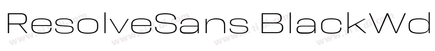 ResolveSans BlackWd字体转换
